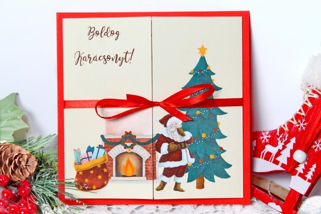 Céges karácsonyi képeslap ablakos formában 01 Céges karácsonyi képeslap ablakos formában 01